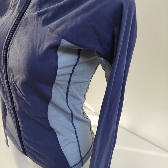 Lululemon Jacket Blue Full Zip Back Pockets Athleisure Walking Running Yoga - Picture 3 of 9